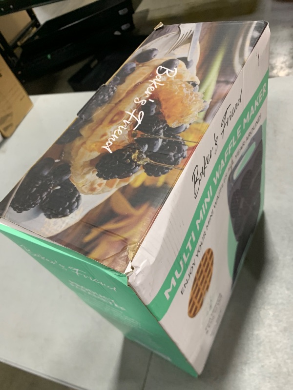 Photo 1 of Baker's Friend Multi Mini Waffle Maker Machine, Bake 6 x 3 Inch Small Waffles, Perfect for Families and Individuals Use, Excellent Choice for Breakfast Brunch Parties & Events