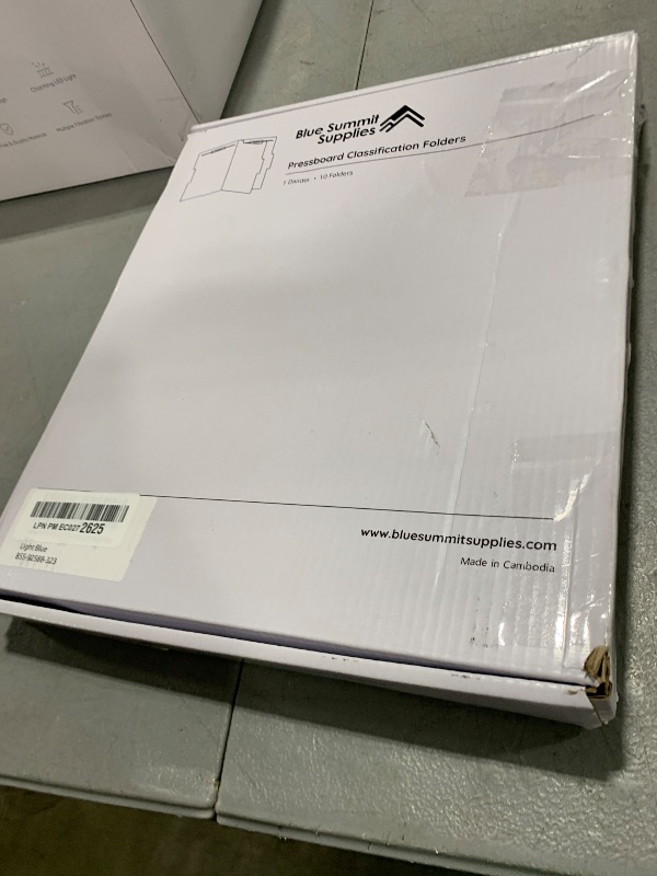 Photo 1 of 10 Blue Classification Folders - 1 Divider - 2 Inch Tyvek Expansions - Durable 2 Prongs, for Medical Files, Law Client Files, Pressboard Classification Folders 1 Dividers Letter Size, Blue, 10 Pack