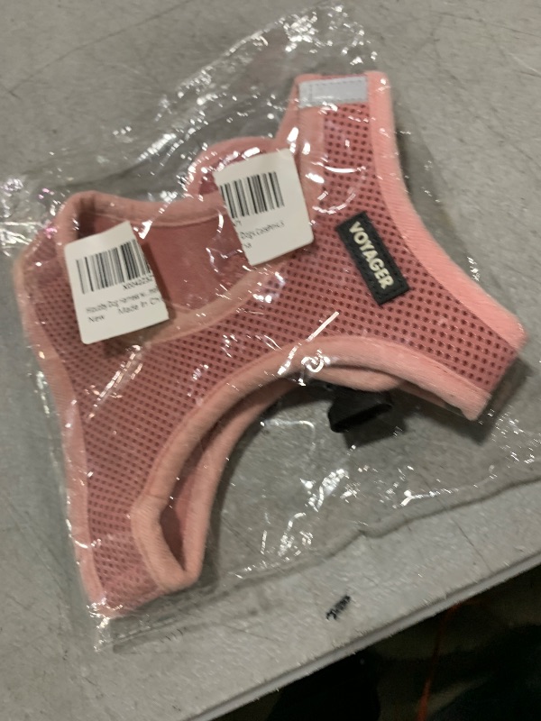 Photo 1 of Hipubby Dog Harness and Leash Set, No Pull Soft Mesh Pet Harness for Small Medium Dogs, Cats - Step in Adjustable Reflective Puppy Harness with Buckle and Double D-Rings - Pink, S