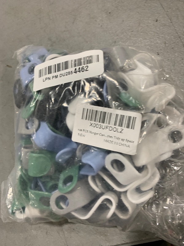 Photo 1 of 100 PCS Hanger Connector Hooks, Plastic Clothes Hook, Hangers Space Saving, Cascading Hanger Hooks for Storage Clothes Tidy up Space