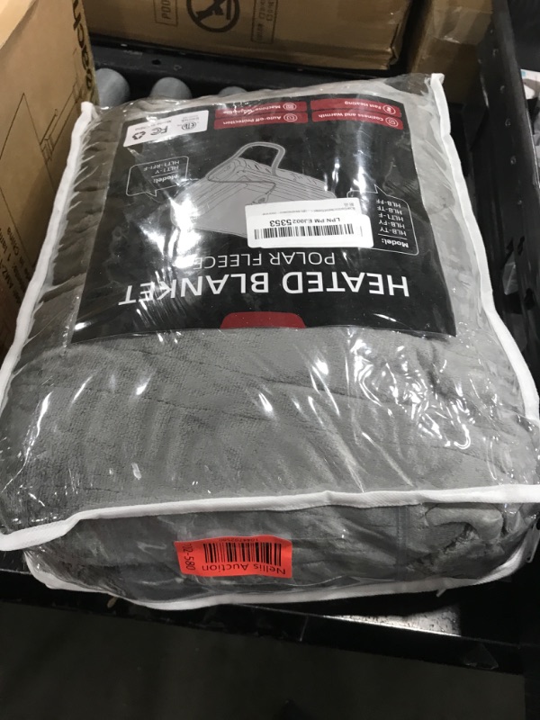 Photo 1 of McJaw Electric Heated Blanket 72"x 84" Full Size, 4 Heating Levels and 10 Hours Auto Off, Lightweight and Breathable - Ivory Gray