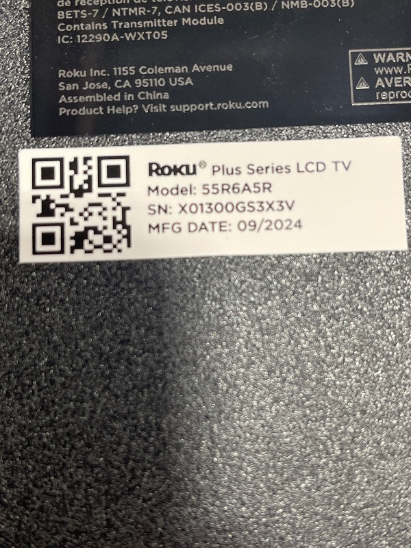 Photo 1 of Roku Smart TV – 55-Inch Plus Series 4K QLED RokuTV with Roku Voice Remote Pro, Dolby Vision, Striking 4K Resolution, Automatic Brightness, & Seamless Streaming – Live Local News & Sports