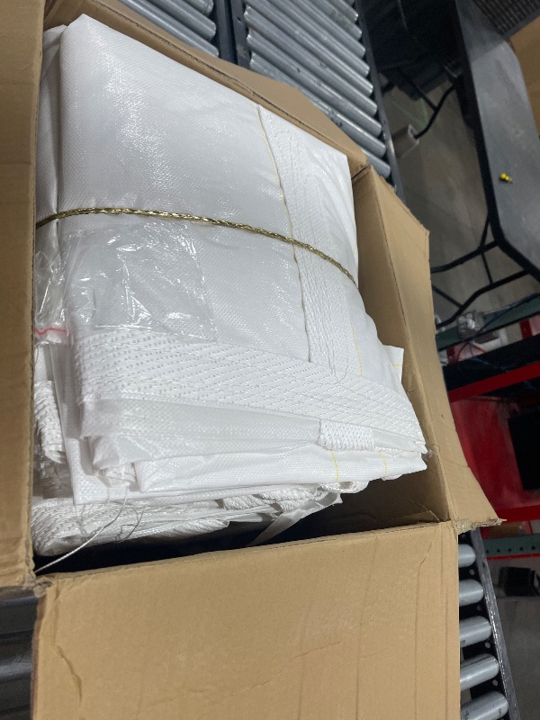 Photo 1 of 10 Pack ewori FIBC Jumbo Bulk Bag Diamond One Ton Bag 35.4"L x 35.4"W x 43.3"H 2650lbs SWL Safty Factor 3:1 Duffle Top Flat Bottom Heavy Duty Construction Woven Polypropylene Bags (10)