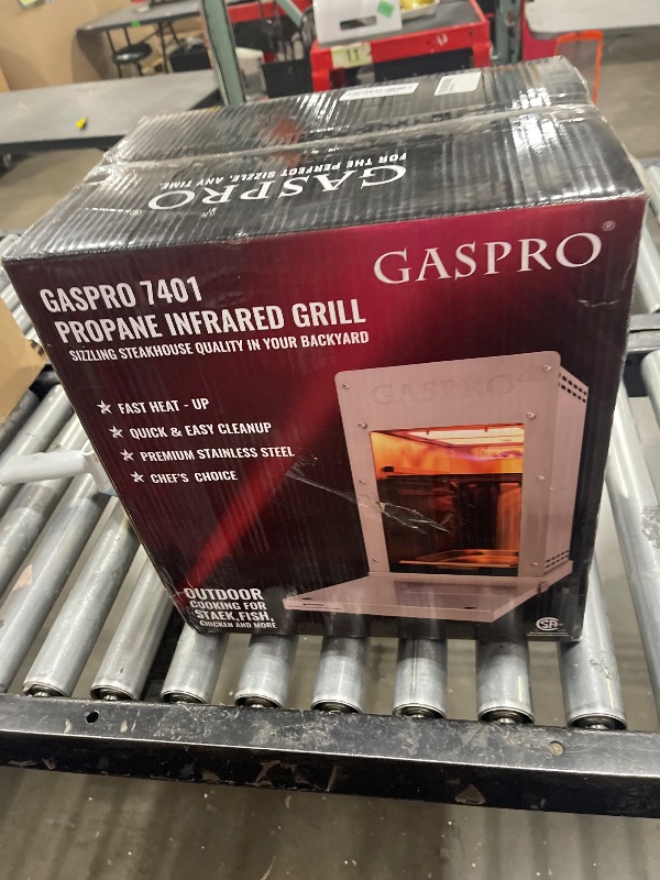 Photo 1 of GASPRO 1500? Professional Propane Infrared Steak Grill, Quick Cooking Portable Steak Broiler for Meat, Seafood, Veggies and More, Stainless Steel