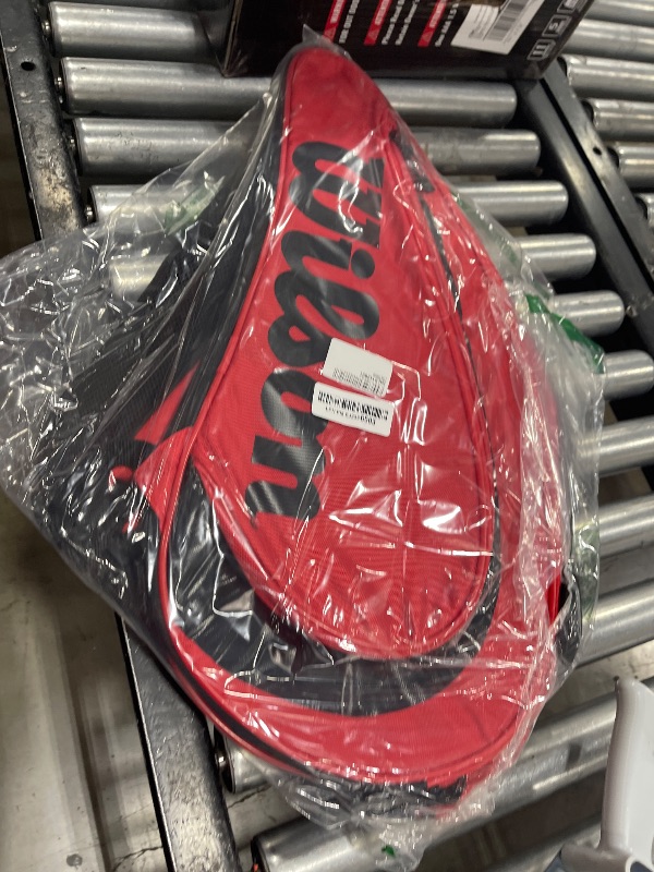 Photo 1 of WILSON Rak Pak Tennis Bag, Red/Black