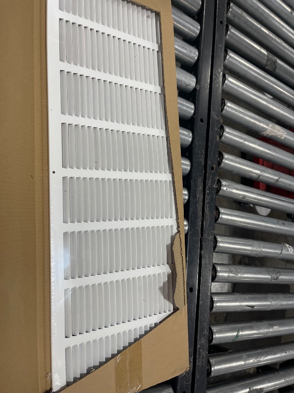 Photo 1 of Fits 32x10 Duct Opening | Steel Return Air Grille by Handua | Vent Cover Grill for Sidewall and Ceiling | White | HVAC Cold Air Intake Grille | Outer Dimensions: 33.75"W X 11.75"H