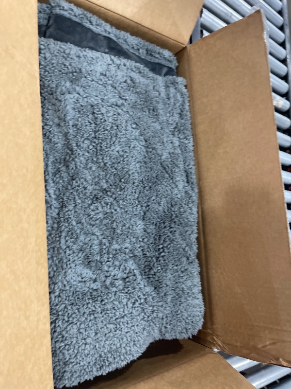 Photo 1 of Waterproof Pet Blanket, Liquid Pee Proof Dog Blanket for Sofa Bed Couch, Reversible Sherpa Fleece Furniture Protector Cover for Small Medium Large Dogs Cats, Dark Gray X-Large?85" x 57"?