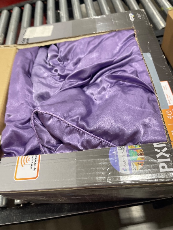 Photo 1 of Bedsure 100% Cotton Blanket King Size for Bed - Breathable and Soft, Waffle Weave Blanket for Summer Spring, Purple, 104x90 inches
