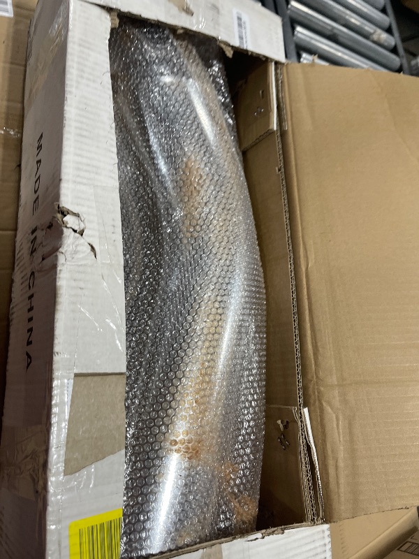 Photo 1 of LCGP 5" Elbow Exhaust Tip,Chrome Electroplated Exhaust Pipe 5" Inlet 6" Outlet 23" Length Turndown Diesel Exhaust Tip