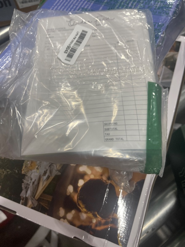 Photo 1 of Spakon 4 Pack Order Forms Book for Small Business Carbonless Receipt Book 5.5 x 8.5 Inches 2 Part Order Form Pad Sales Invoice Book Duplicate Copy Purchase for Cake Bakery 25 Sets Each