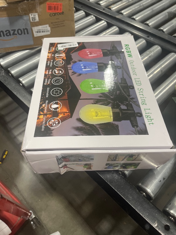 Photo 1 of Outdoor String Lights 100FT, Outdoor Lights for Patio with 40 Dimmable RGBW LED Bulbs, IP66 Waterproof Shatterproof, with APP Control & Remote, 24V Adapter Color Change,for Backyard Decor