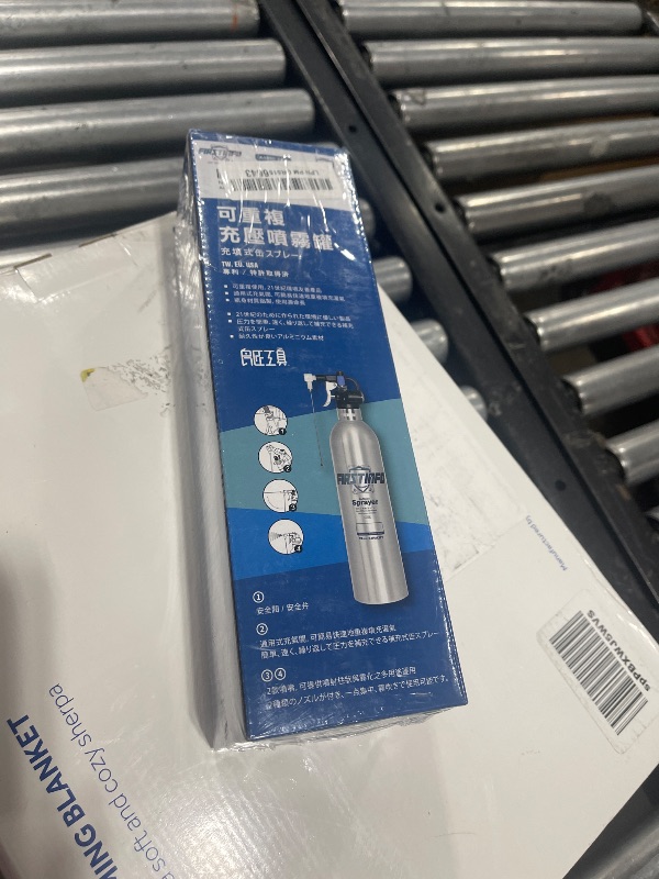 Photo 1 of FIRSTINFO A1635 Patented Max. Pressure 110 psi 650ml Aluminum Canister Aerosol Refillable Fluid Storage Spray Can/Pneumatic Compressed Air Sprayer