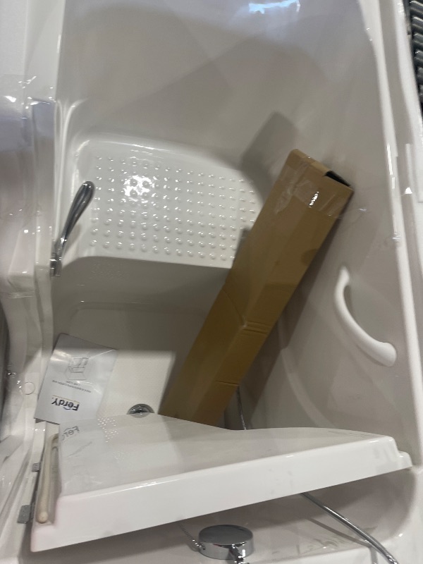 Photo 1 of FerdY Floridian 56" Walk-in Bathtub with Right-Side Door Opening and Quick Fill and Drain System, Rectangular Soaking Bathtub in White