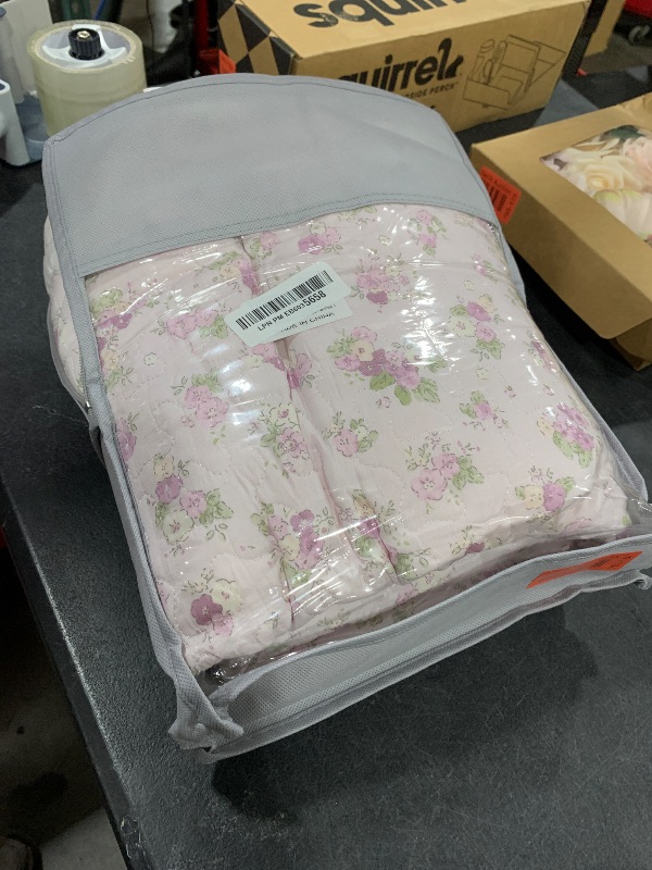 Photo 1 of Joyreap 2 Pieces Floral Cotton Quilt Set for Girls, Flowers Purple n Pink Design, Twin Size Cozy Lightweight Bedding Set Quilt Bedspread Bed Cover- 68x88 inches