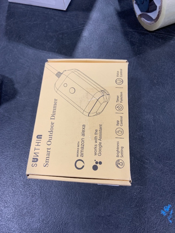 Photo 1 of SUNTHIN Outdoor Dimmer for String Lights, WiFi Smart Dimmer Switches Works with Alexa and Google Assistant, IP44 Waterproof Outdoor Light Dimmer with Max Power 350W for Incandescent, 150W for LED