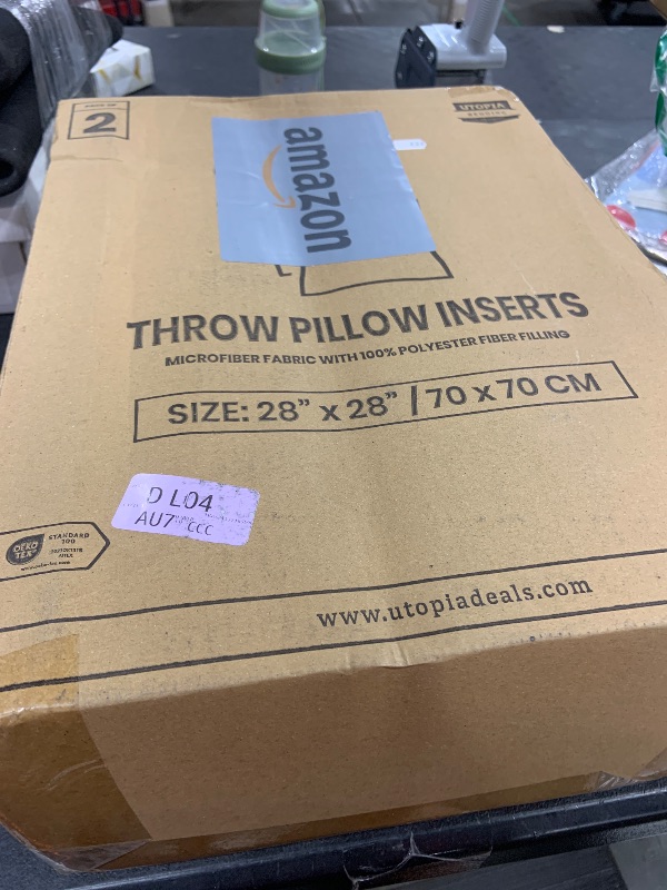 Photo 1 of Utopia Bedding Throw Pillows Insert (Pack of 2, White) - 28 x 28 Inches Bed and Couch Pillows - Indoor Decorative Pillow