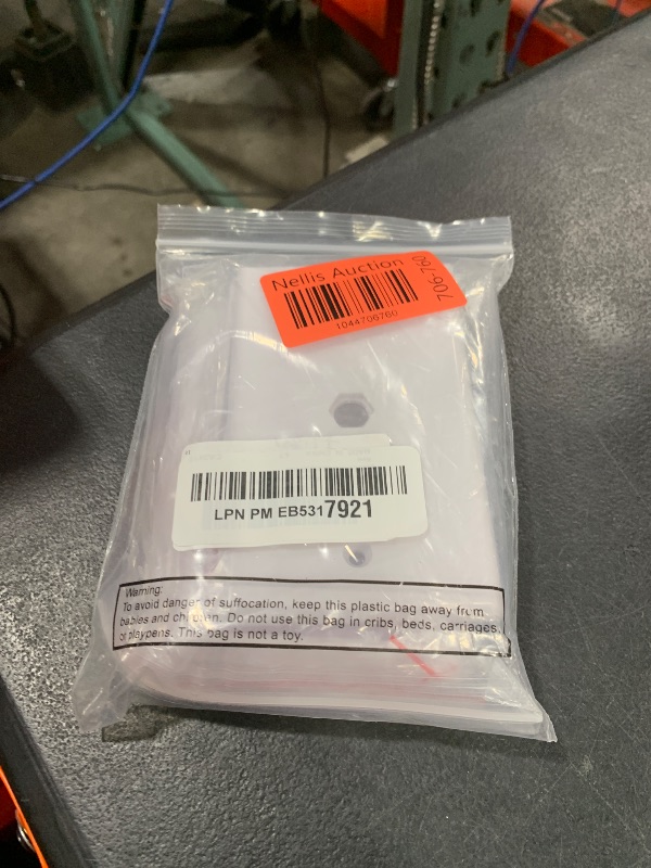 Photo 1 of Weewooday 4 Pieces Coax Wall Plate 1-Port TV Cable Cover Outlet Plate F -type Connector Coaxial Cable, Screws Included(White)