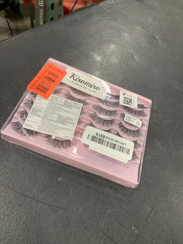 Photo 1 of False Eyelashes 14mm Faux 3D Mink Lashes Natural Look Cat Eye Wispy Lashes Pack by Kiromiro, 14 Pairs