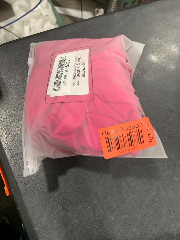 Photo 1 of Women's Bike Shorts 4D Padded Cycling Shorts Crossover Waist Biking Shorts with Pockets Bicycle Riding (Rosy L)
