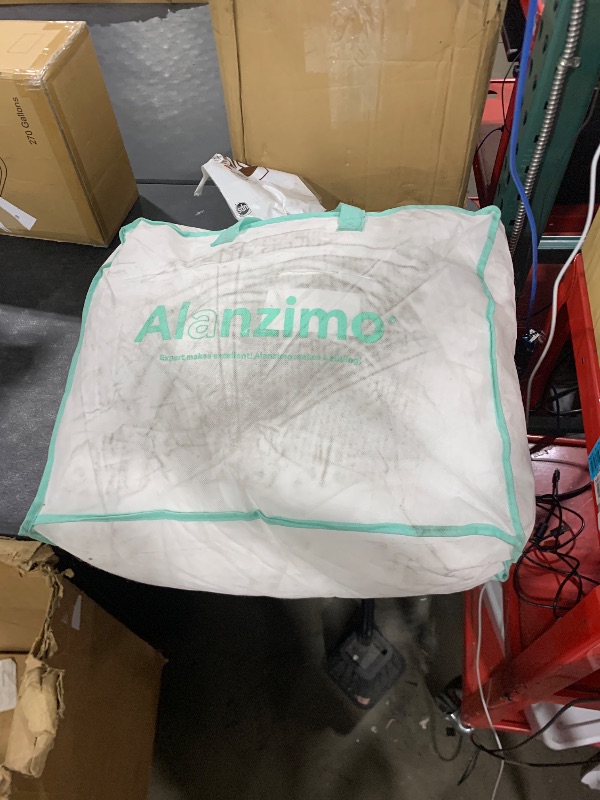 Photo 1 of Alanzimo Goose Down Comforter King Size - Luxury All Season Medium Warmth Ultra-Soft 750 Fill-Power White Bedding Down Feathers Duvet Inserts with 8 Tabs- 65 Oz Fluffy,106x90 Pinch Pleat Design

