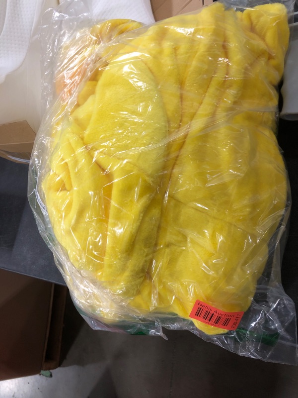 Photo 1 of OLAOLA Yellow Duck Adult Onesie, Unisex Animal Onesies, Plus Cosplay Pajamas One Piece Sleepwear Halloween Costume, Large
