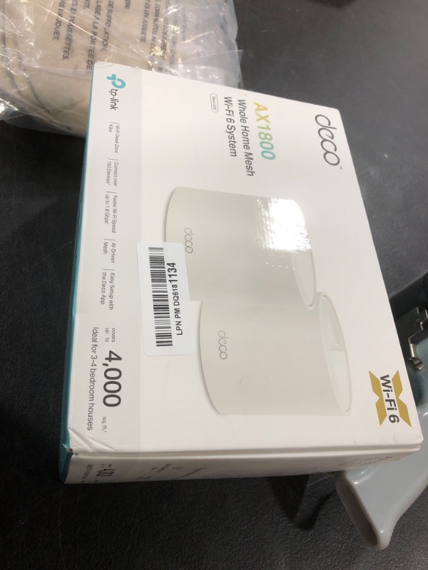 Photo 1 of TP-Link Deco WiFi 6 Mesh WiFi System(Deco X20) - Covers up to 4000 Sq.Ft. , Replaces Wireless Internet Routers and Extenders, 2-Pack