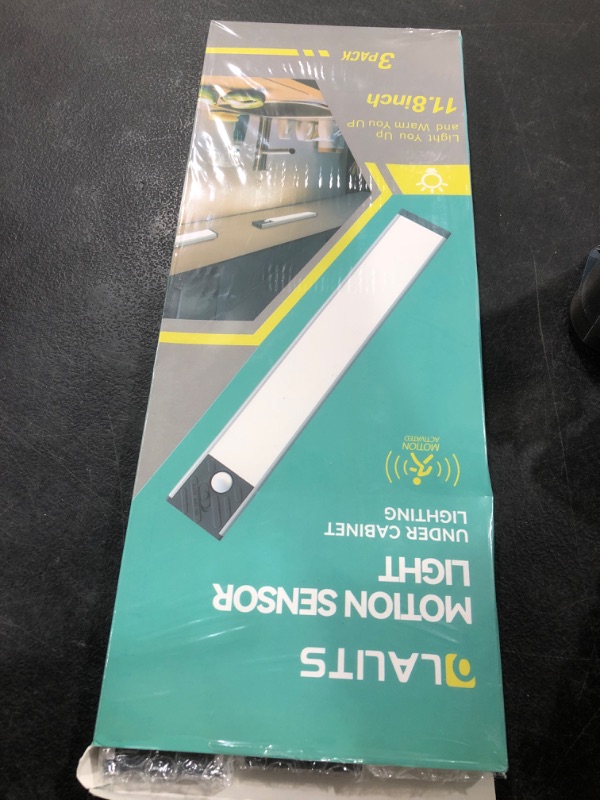Photo 1 of Under Cabinet Lighting, Equipped with Motion Sensor, 11.8" Rechargeable Battery Operated?3-Level Adjustable Brightness, 3 Pack Magnetic Under Counter Lights for Kitchen, Closet, Pantry