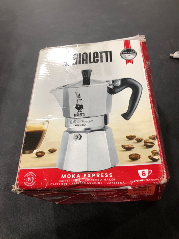 Photo 1 of Bialetti Moka Express 6 Cup, 1 EA, silver, 6800, 06800