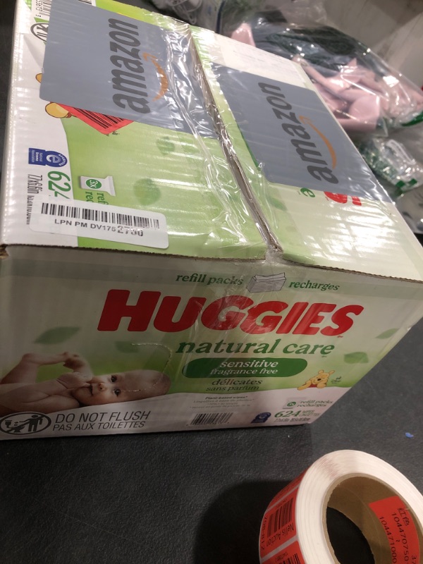 Photo 1 of Huggies Natural Care Sensitive Baby Wipes, Hypoallergenic, 99% Purified Water, 3 Refill Packs (624 Wipes Total)