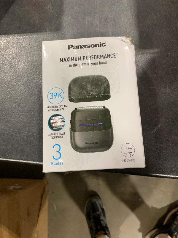 Photo 1 of Panasonic Swipe Right Travel Shaver for Men, Portable Electric Razor with USB-C Charging, 3-Blade Cutting System and Beard Sensor Technology, Wet/Dry Use - ES-CM3A-K