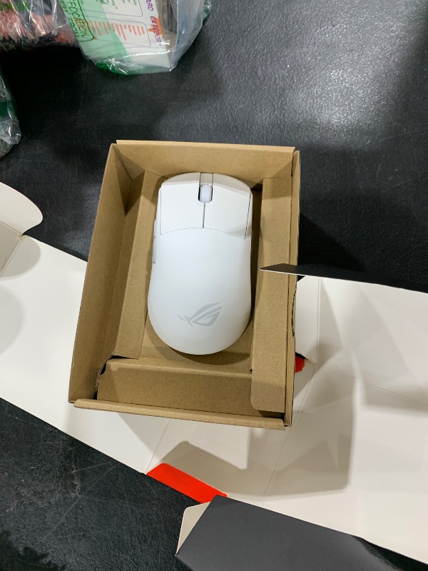 Photo 1 of ASUS ROG Harpe Ace Mini Wireless Gaming Mouse, 49g Lightweight, AimPoint Pro 42K Optical Sensor, Optical Micro Switches, ROG Polling Rate Booster, Esports & FPS Gaming, Small, Medium, White