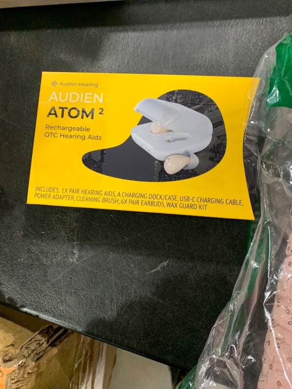Photo 1 of Audien ATOM 2 Wireless Rechargeable OTC Hearing Aid, Premium Comfort Design and Nearly Invisible