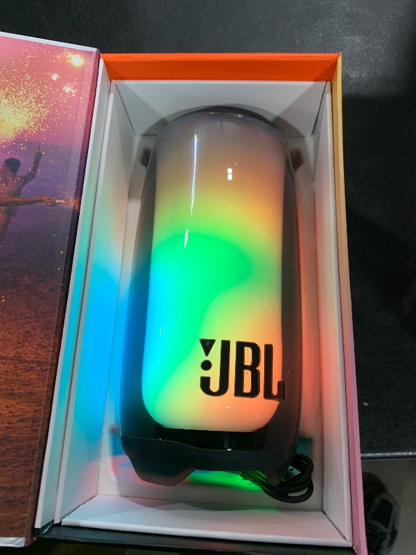 Photo 1 of JBL Pulse 5 Portable Bluetooth Speaker with Dazzling Light Show - Black (Renewed)