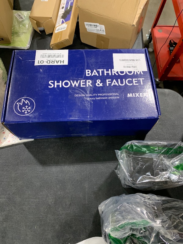 Photo 1 of DIFEINI 2 Handle Shower Faucet Set with Tub Spout and Shower Head Combo, Matte Black, Wall Mounted, 2 Handles, Brass, Complete Bathtub Shower Trim Kit