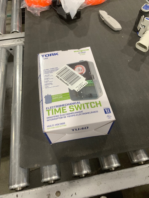 Photo 1 of NSi Industries TORK TU40 Indoor/Outdoor 40-Amp Universal Multi-Volt Electromechanical Appliance Timer - 24-Hour Programming - Multiple On/Off Settings - 120-277-Volt - Compatible with Incandescent/Compact Fluorescent/LED - Same On/Off Times Each Day