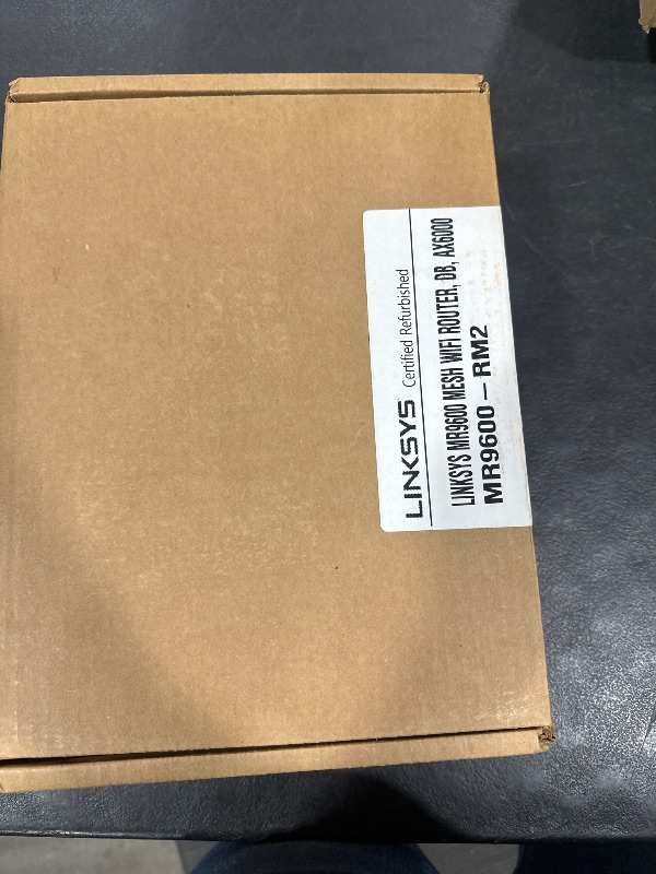 Photo 1 of Linksys Mesh Wifi 6 Router, Dual-Band, 3,000 Sq. ft Coverage, 40+ Devices, Speeds up to 6.0Gbps - MR9600 (Renewed), 1-Pack