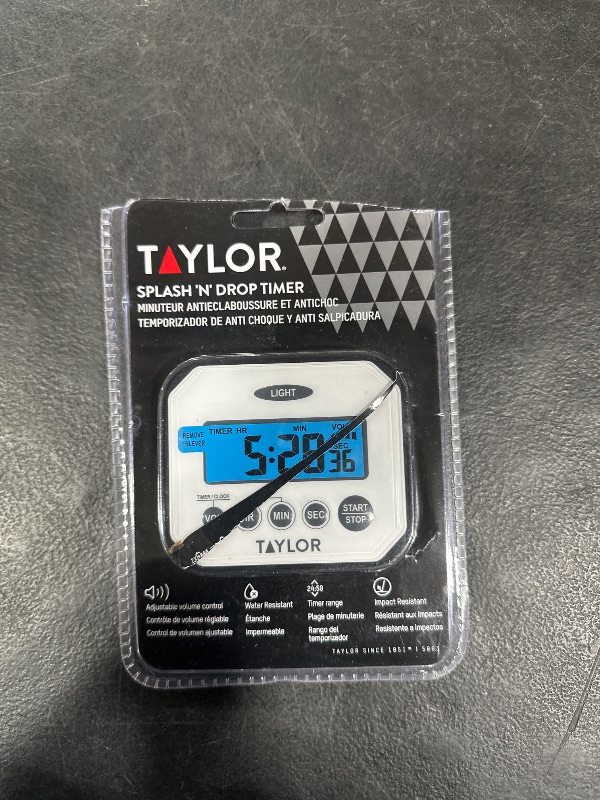 Photo 1 of Taylor n' Drop Digital Timer with Volume Settings, One Size, White