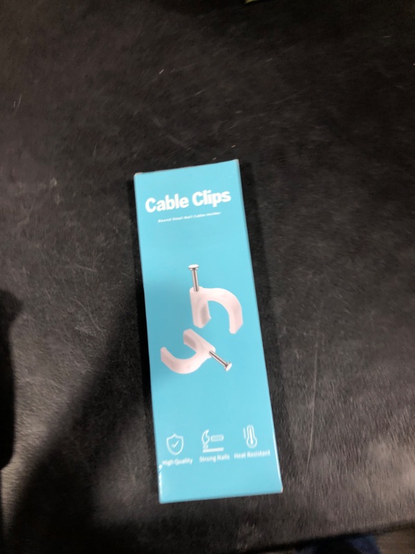 Photo 1 of Abnii Cable Clips, 400 Pcs, 4mm 6mm 8mm 10mm, Wire Wall Clips with Steel Nails, Ethernet Cable Clips, Cable Tacks Coax Cable Clips, RG6 RG59 CAT6 RJ45 Cable Cord Clips, White…