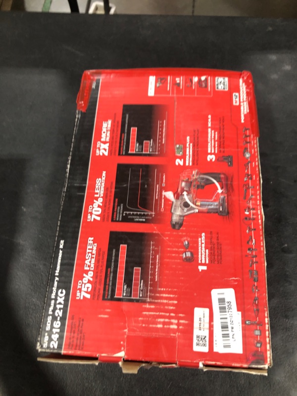 Photo 1 of MILWAUKEE M12 FUEL 2416-21XC 12-Volt Cordless Lithium-Ion 4.0Ah 5/8 in. Brushless SDS-Plus Rotary Hammer Kit