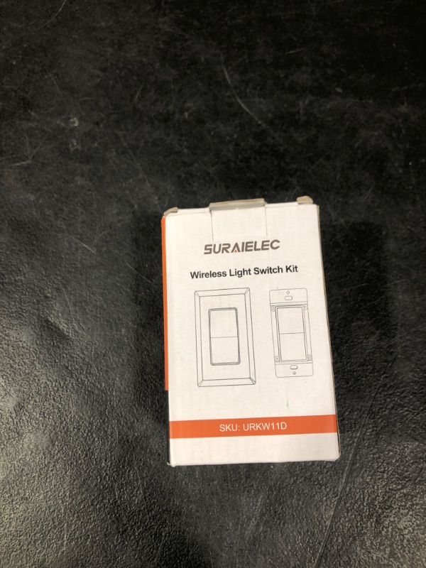 Photo 1 of Suraielec Wireless Light Switch and Receiver Kit, 15A High Power, No Wiring, No Interference, 100ft RF Range, Expandable Remote Control Wall Switches for Lamp, Ceiling Light, Fan, Outdoor Lighting