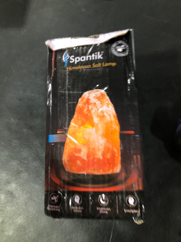 Photo 1 of 7 Inch Himalayan Salt Lamp with Dimmer Cord - Night Light Natural Crystal Rock Classic Wood Base Authentic from Pakistan