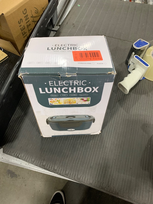 Photo 1 of Vingud Electric Lunch Box for Adults, 80W Heated Lunch Box with 2 Stainless Steel Container, 1.5L Portable Food Warmer Lunch Boxes for Work Men Car Truck, 110V/12V/24V/240V (Velvet blue)