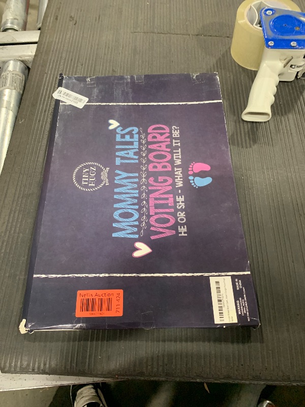 Photo 1 of Gender Reveal Board Games 17/11" with Stand, 48 Blue and Pink Voting Stickers, Welcome Sign, Erasable White Marker and Clips, Party Supplies Decorations, Photo Props Centerpiece