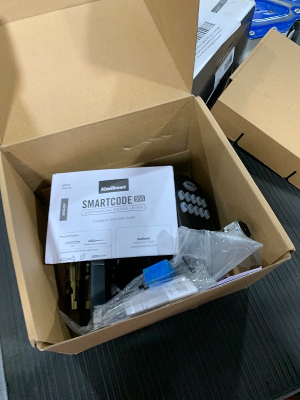 Photo 1 of Kwikset SmartCode 955 Pembroke Light Commercial 10-Button Keypad Electronic Lever, Featuring Convenient Keyless Entry, 3-Year Batter Life and High Traffic Durability Venetian Bronze