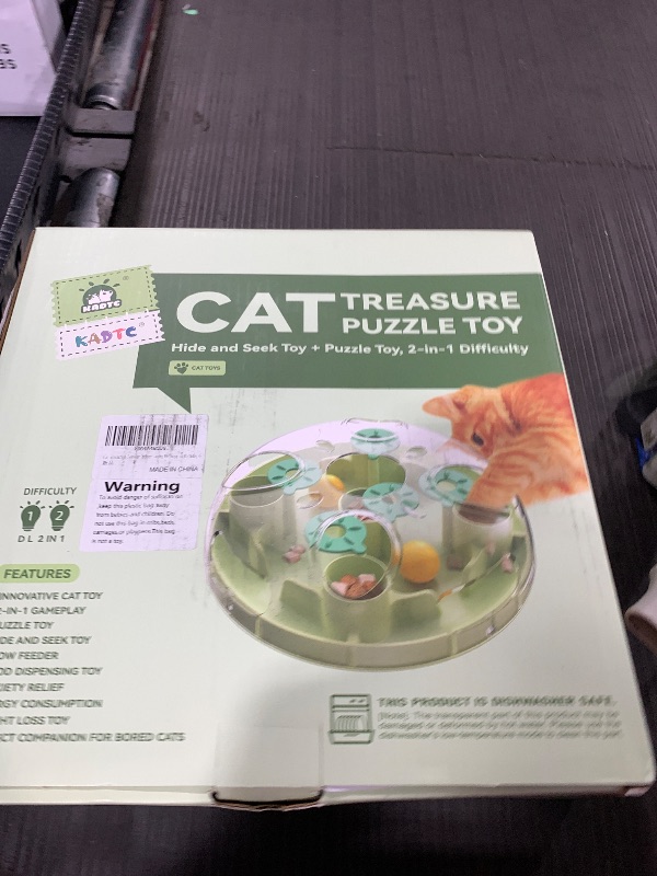Photo 1 of KADTC Cat Puzzle Games Level 3 in 1 Intelligence Mind Game Foraging Balls Kitten Food Puzzles Toy for Indoor Cats Sensory Activity Enrichment Toys Treat Feeder Entertainment Kitty Mental Stimulation