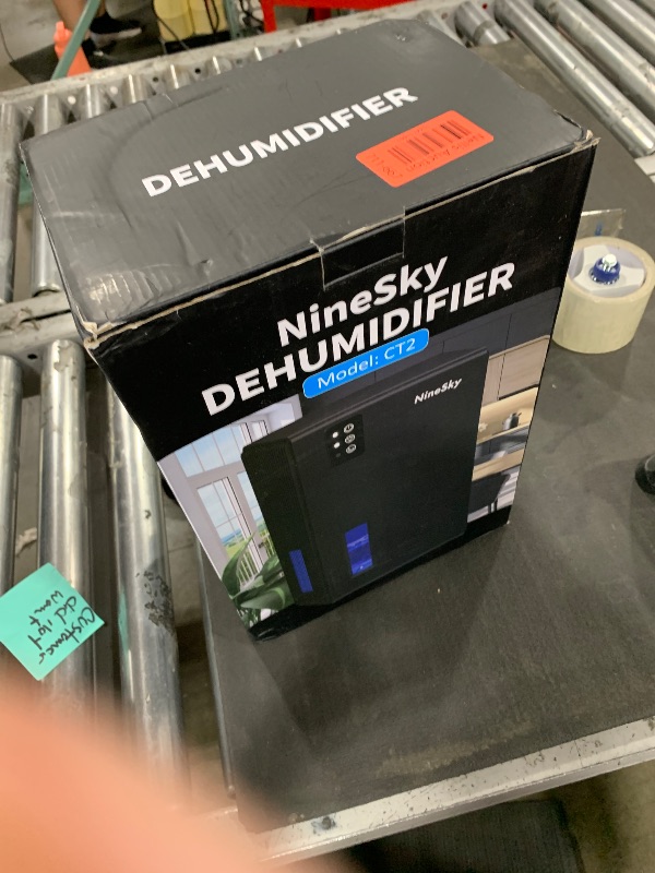 Photo 1 of NineSky Dehumidifier for Home, 95 OZ Water Tank, (1000 sq.ft) Dehumidifiers for Bathroom Bedroom Basement with Auto Shut Off,7 Colors LED Light (Black)