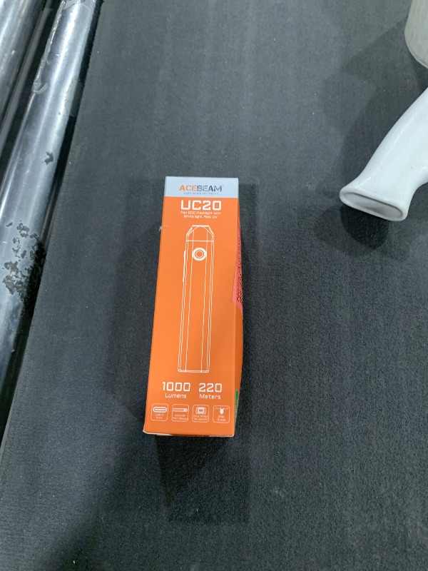 Photo 1 of ACEBEAM UC20 Rechargeable EDC Flat Flashlight with Red Light, UV and White LED Combo, 1000 High Lumens Small Pocket Flashlight, Super Bright Flash Light for Camping Emergency Home