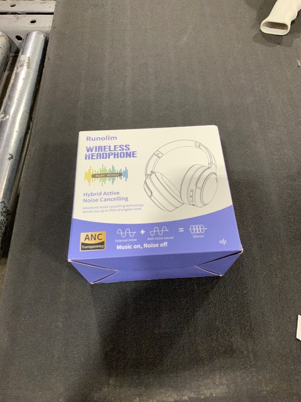 Photo 1 of Runolim  Active Noise Cancelling Headphones, Wireless Over Ear Bluetooth Headphones with Microphone, 70H Playtime, Foldable Headphone with HiFi Audio, Deep Bass for Home Travel Office