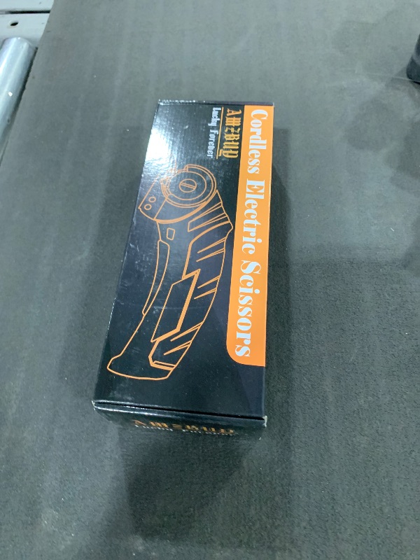 Photo 1 of Cordless Electric Scissors Cardboard Cutter- AMZBUY 4V Rotary Cutter with Self-Sharpening Blade Rechargeable Box Cutter for Cardboard Recycling, Carpet Cutting Tool for Plastic, for Father's Day Gifts