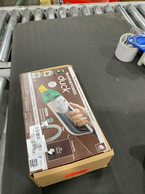 Photo 1 of Duck Compact Cordless Vacuum by Horsepower, Ultra-Powerful, Strong Suction, AS-SEEN-ON-TV, Easy To Store, Rechargeable. Home, Auto, Pet Hair, Fits In Tiny Crevices, Includes Hose, Crevice Tool & Brush